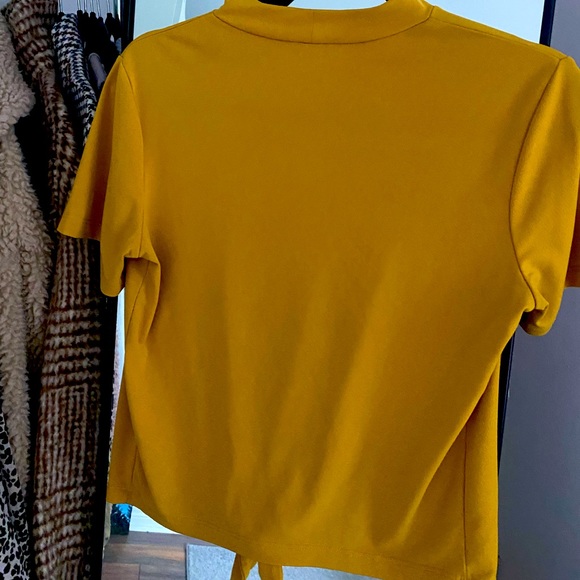 Dynamite Mustard Yellow T-Shirt with Tie at the bottom - Picture 2 of 4